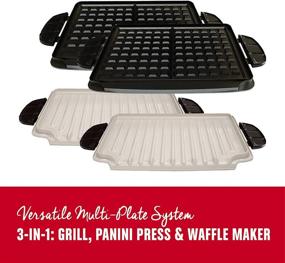 img 2 attached to 🍳 George Foreman GRP4842P Evolve Grill with Ceramic Grilling and Waffle Plates, Platinum