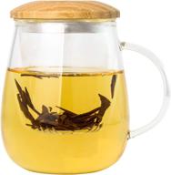 bamboo infuser borosilicate teapots: effortless and flavorful steeping! logo