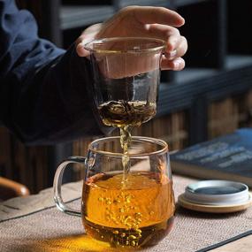 img 1 attached to Bamboo Infuser Borosilicate Teapots: Effortless and Flavorful Steeping!