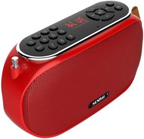 img 4 attached to 📻 Вершина Беспроводных FM-радио - Колонка SUNHai J19 с Bluetooth: HD звук, плеер TF/USB, громкой связью, встроенным микрофоном и другими функциями