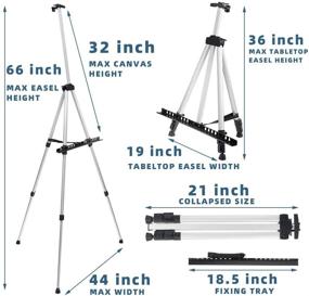 img 3 attached to ORIKUA Artist Easel Stand - Adjustable Height 21-66 Inch Triangle Easel with Bag for Studio, Office, Outdoor