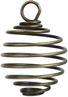 🔮 pepperlonely 10pc spiral bead cage charms pendants - antique bronze alloy, 26x19mm logo