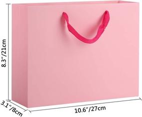 img 3 attached to 🛍️ Kraft Gift Wrap Bags, EUSOAR 10.6x3.1x8.3" 20pcs Kraft Handled Paper Bags, Pink Durable Sturdy Bags for Shopping and Merchandise, Homemade Decoration Present Bags