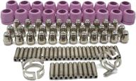 🔥 rx weld 92pcs plasma cutter torch consumables kit: electrode nozzles, cups, galvanized copper, ceramic logo