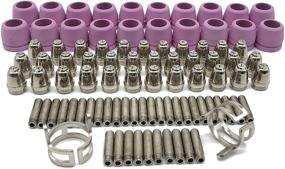 img 4 attached to 🔥 RX WELD 92Pcs Plasma Cutter Torch Consumables Kit: Electrode Nozzles, Cups, Galvanized Copper, Ceramic