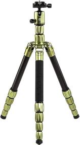 img 4 attached to 📷 MEFOTO Roadtrip S Lightweight 59.4" Aluminum Travel Tripod/Monopod with Case, Twist Locks, Dual-Action Ballhead with Arca Swiss Plate, Compatible with Mirrorless/DSLR Sony Nikon Canon Fuji - Green (RTSAGRN)