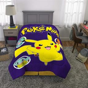 img 1 attached to 🐭 Pokemon Pikachu Twin Size Comforter - Franco Kids Bedding, Super Soft Microfiber, 64"x 86