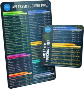 img 4 attached to Air Fryer Magnetic Cheat Sheet Set: Cooking and Frying Quick Reference Guide + Accessories - Black