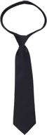 👔 premium solid zipper black neckties: perfect boys' accessories by american exchange логотип