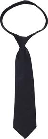 img 1 attached to 👔 Premium Solid Zipper Black Neckties: Perfect Boys' Accessories by American Exchange