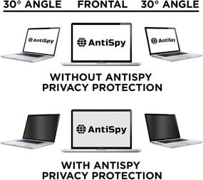 img 2 attached to 🔒 Улучшенная защита конфиденциальности для MacBook Pro 13 дюймов: приватный экран от шпионских программ и крышка камеры - модели 2016-2020 годов | Защитная пленка конфиденциальности для ноутбука Apple с антибликовыми фильтрами.