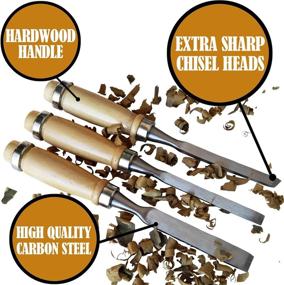 img 1 attached to 🪚 Wood Carving Chisel Set - 12 Pieces, Beginner-Friendly DIY Woodworking Kit with Sharp Tools, Perfect Gift for Beginners in Woodworking