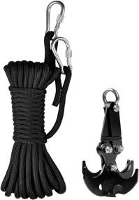 img 4 attached to Черный карабин из нержавеющей стали Cyfie Grappling Hook