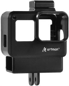 img 3 attached to Artman Housing Case with Microphone Cold Shoe Adapter for Gopro Hero 7/6/5 Black - Ultimate Vlogging Frame Cage Mount and Action Camera Accessory