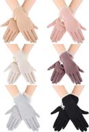 🌸 stay chic & protected: 6 pairs of bowknot floral gloves with uv protection, anti-slip & touchscreen features for summer logo