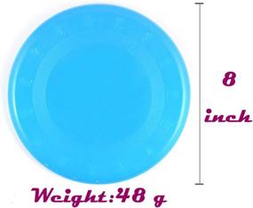 img 1 attached to 🏖️ Agreatca 8-Pack 8-Inch Flying Discs Saucer Flyer Disks - Fun Summer Outdoor Activity Game for Camping, Backyard Games - Ideal Birthday Party Favors