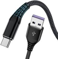 🔌 1-футовый usb-кабель type c [3 шт] - премиальный плетеный кабель быстрой зарядки из нейлона для samsung galaxy a51/a20/a10/s10/s9/s8/note 8, зарядное устройство type c 1-футовый usb-кабель - серый логотип