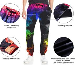 img 2 attached to 👖 Uideazone Graffiti Activity Cotton Sweatpants for Boys' Clothing