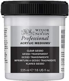 img 1 attached to Профессиональная акриловая среда прозрачного гессо от Winsor & Newton: премиальное качество, 225 мл.