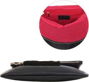 img 2 attached to 👜 Стильная и универсальная: сумочка-клатч с помпоном MG Collection в черном цвете