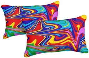 img 2 attached to 🌈 Vibrant Psychedelic Rainbow Duvet Cover Set – Tie Dye Bedding with Colorful Waves Pattern for Boys and Girls – Queen Size Bedding with 3-Piece Set