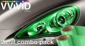 img 4 attached to 🚗 VViViD Air-Tint Emerald Green Gloss Vinyl Headlight Foglight Transparent Tint Wrap Self-Adhesive (12x24, 2-roll Pack): Enhance Your Vehicle's Style with High-Quality Headlight & Foglight Tint Wraps