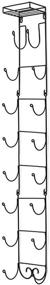 img 3 attached to 🛁 3-Piece Premium Bath Towel Rack, Wine Rack, and Wall Shelves Set – Black Metal Hooks for Bathroom and Kitchen Organization