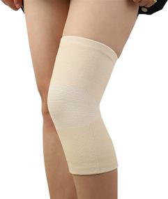 img 3 attached to 🎍 Bamboo Fabric Knee Sleeves: Enhanced Support, Improved Circulation, and Pain Relief for Men & Women - Medium, Complexion