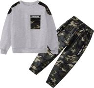 pieces sleeve camouflage outfits clothes boys' clothing ~ clothing sets logo