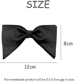 img 1 attached to Oversized Pre Tied Bowtie Handmade Various Men's Accessories for Ties, Cummerbunds & Pocket Squares
