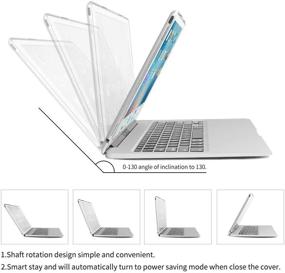 img 2 attached to 💻 Silver Ultra Slim Keyboard Case for iPad Pro 12.9-2017 & 2015, 7 Colors Backlit Wireless Keyboard, Auto Wake/Sleep, Back Hard Keyboard Cover, 12.9 inch