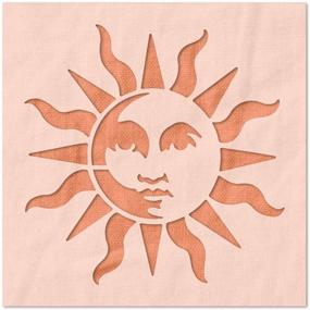 img 4 attached to 🌞 Sun with Face Stencil: Reusable 14 Mil Mylar for DIY Projects, Painting, Crafts - 12x12 inches