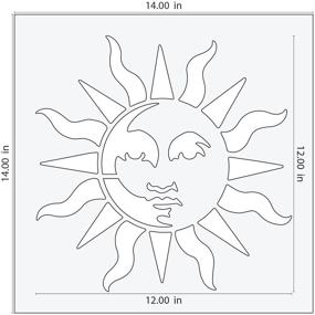 img 2 attached to 🌞 Sun with Face Stencil: Reusable 14 Mil Mylar for DIY Projects, Painting, Crafts - 12x12 inches