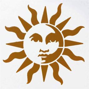 img 3 attached to 🌞 Sun with Face Stencil: Reusable 14 Mil Mylar for DIY Projects, Painting, Crafts - 12x12 inches