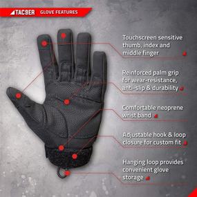 img 1 attached to 🧤 TAC9ER Kevlar Lined Tactical Gloves - Enhanced Full Hand Protection, Cut & Temperature Resistant, Touch Screen Compatible Safety Gloves for Airsoft, Motorcycle Riding, Construction & Heavy Duty Applications