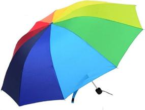 img 1 attached to Rainbow Resistant Collapsible Lightweight Umbrella