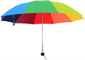 img 3 attached to Rainbow Resistant Collapsible Lightweight Umbrella