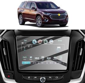 img 4 attached to Протектор для защиты экрана Chevrolet Traverse MyLink Infotainment Navigation 2018-2021 - защитное стекло с 9Н твёрдостью, антибликовым покрытием и защитой от царапин, HD-чистота (8 дюймов)