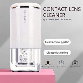 img 3 attached to 👁️ UpaClaire Ultrasonic Contact Lens Cleaner 2.0: Advanced Cleaning Machine for Soft and Rigid Contact Lenses, White