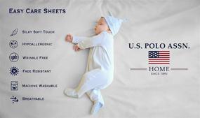 img 2 attached to 🛏️ U.S. Polo Assn. Bed Sheet Set - Premium Microfiber Deep Pocket - Wrinkle Fade, Stain Resistant Luxury Bedding - Hypoallergenic - 4 Pieces (Twin, White)