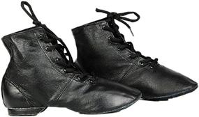 img 1 attached to 👞 Affordable Children's Practice Jazz Boots - Soft Leather Lace-up Dancing Shoes for Kids (Little Kid/Big Kid)