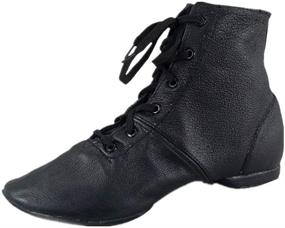 img 3 attached to 👞 Affordable Children's Practice Jazz Boots - Soft Leather Lace-up Dancing Shoes for Kids (Little Kid/Big Kid)