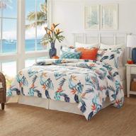 🐦 queen size blue tommy bahama birdseye view comforter set logo