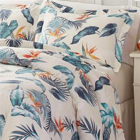 img 1 attached to 🐦 Queen Size Blue Tommy Bahama Birdseye View Comforter Set