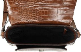 img 2 attached to Leather Vintage Alligator Crossbody Satchel