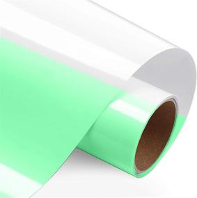 img 4 attached to 🌟 5 Feet x 10 Inch Glow in the Dark Vinyl HTV - Glossy Adhesive Craft Material for T-Shirts, Hats, Clothing - Compatible with Cricut, Cameo, Heat Press Machines, Sublimation (Green)