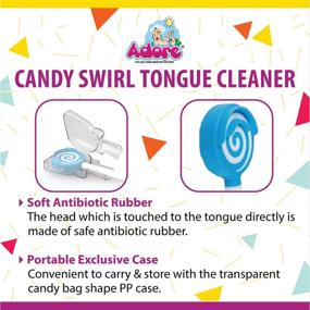 img 1 attached to 👶 5Pcs Baby Kids Tongue Scraper Brush with Cover - Multi-color Lollipop Shape Oral Cleaner for Kids & Babies. Improve Baby's Oral Hygiene!