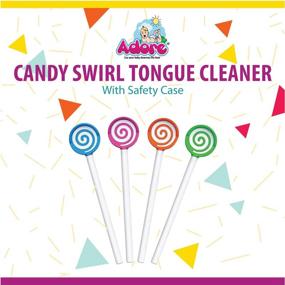 img 3 attached to 👶 5Pcs Baby Kids Tongue Scraper Brush with Cover - Multi-color Lollipop Shape Oral Cleaner for Kids & Babies. Improve Baby's Oral Hygiene!