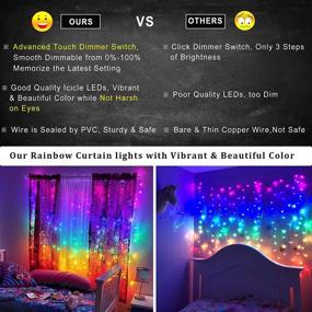 img 2 attached to Enchanting Rainbow Fairy String Curtain Lights: Perfect Décor for Girls Bedroom, Teen Room, Kids Room, Unicorn Room, Birthday, Holiday