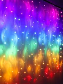 img 4 attached to Enchanting Rainbow Fairy String Curtain Lights: Perfect Décor for Girls Bedroom, Teen Room, Kids Room, Unicorn Room, Birthday, Holiday